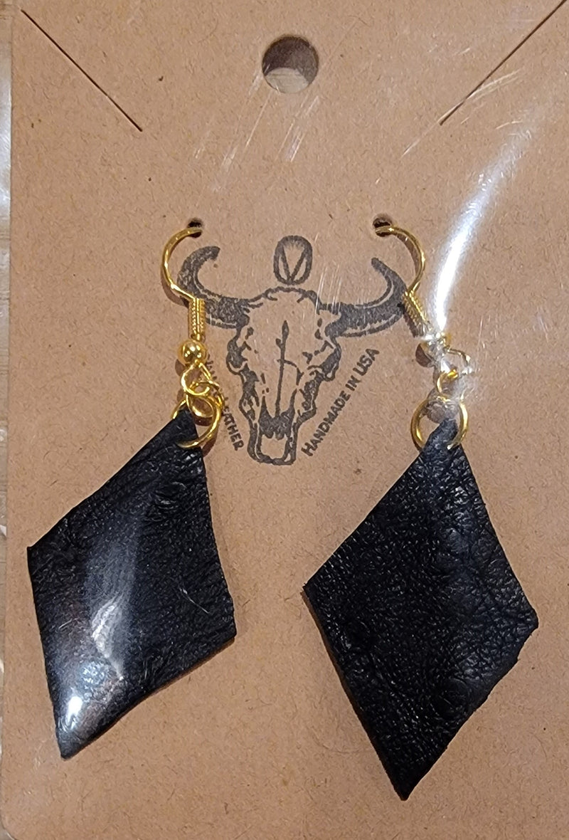 Ostrich Leather Earrings