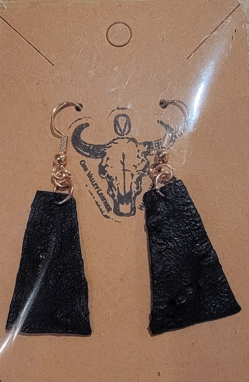 Ostrich Leather Earrings